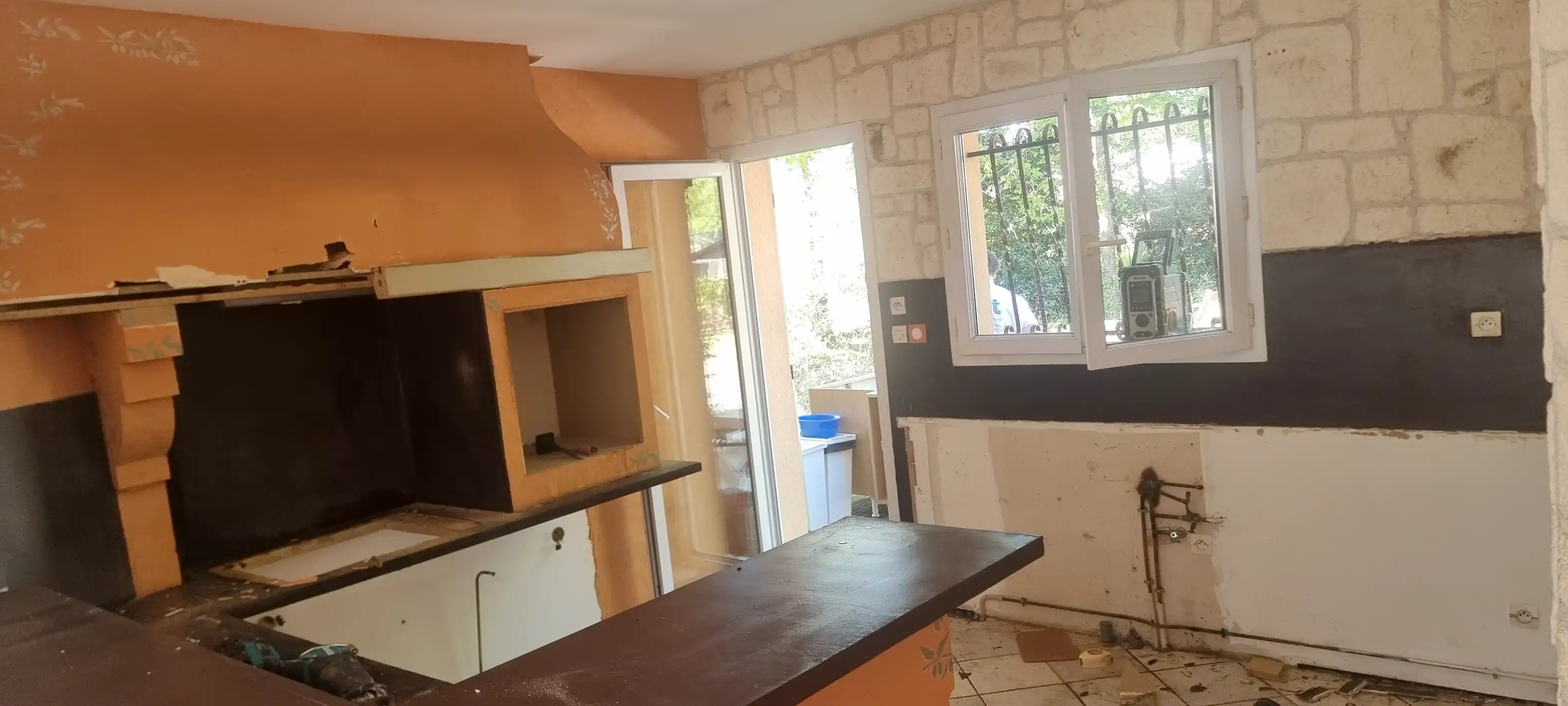 Salon cuisine avant travaux - GEC Aquitaine 33 Marcheprime